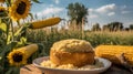 Moldovan MÃÆmÃÆligÃÆ in a Sunflower Field